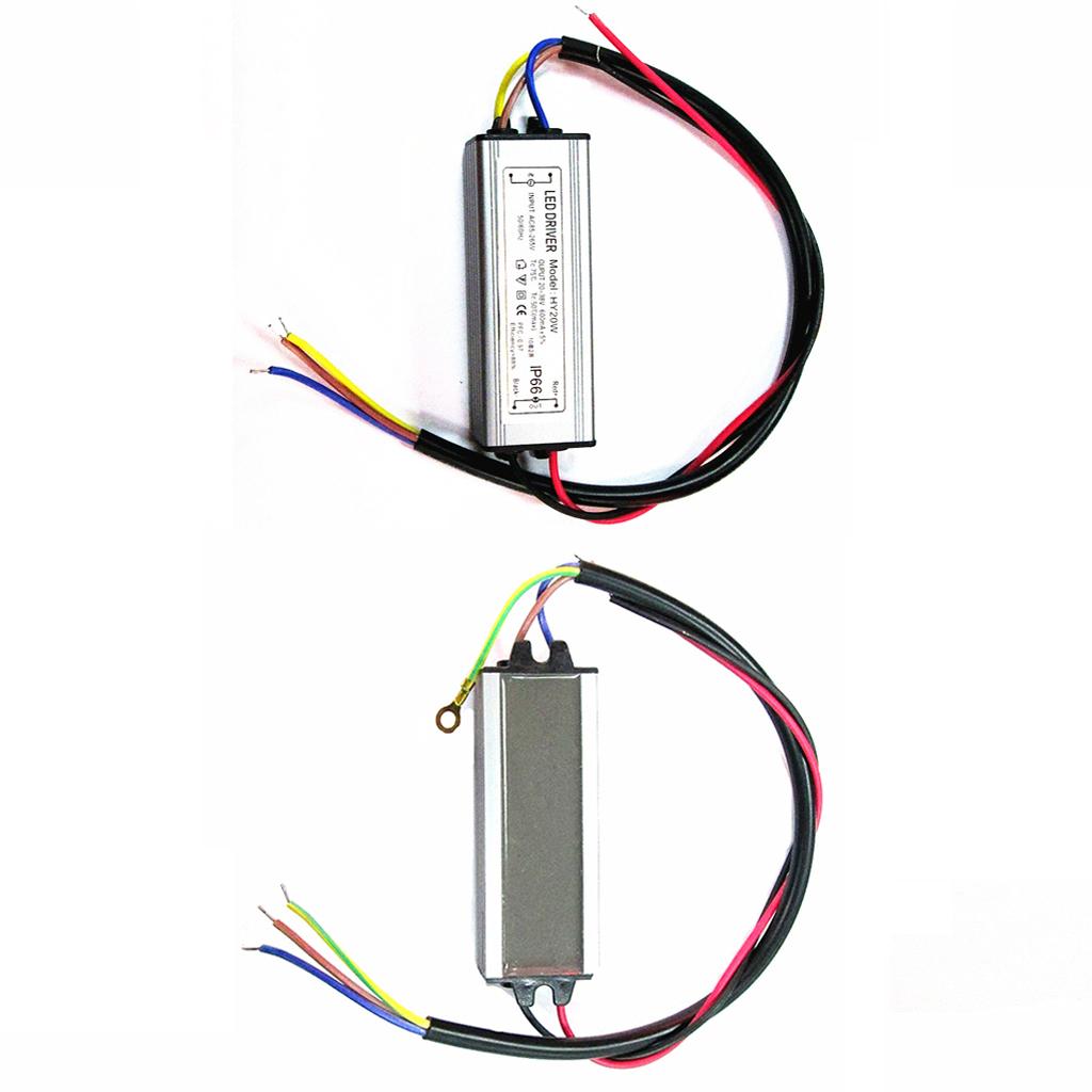 2x LED Driver Transformer 20W Power Supply Light AC85-265 to DC20-38 Adapter