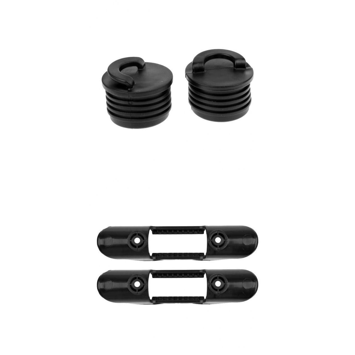 2 Pieces Kayak Paddle Clip Holder with 2 Pieces Canoe Boat Scupper Stoppers
