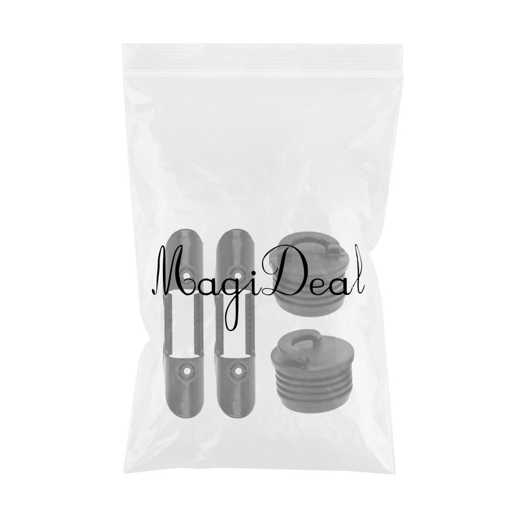 2 Pieces Kayak Paddle Clip Holder with 2 Pieces Canoe Boat Scupper Stoppers