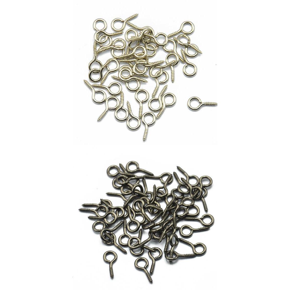 100 Pieces Screw Eye Pin DIY Jewelry Making Threaded Screw Hole Hooks