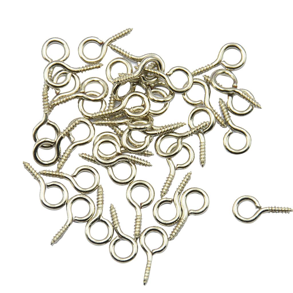 100 Pieces Screw Eye Pin DIY Jewelry Making Threaded Screw Hole Hooks