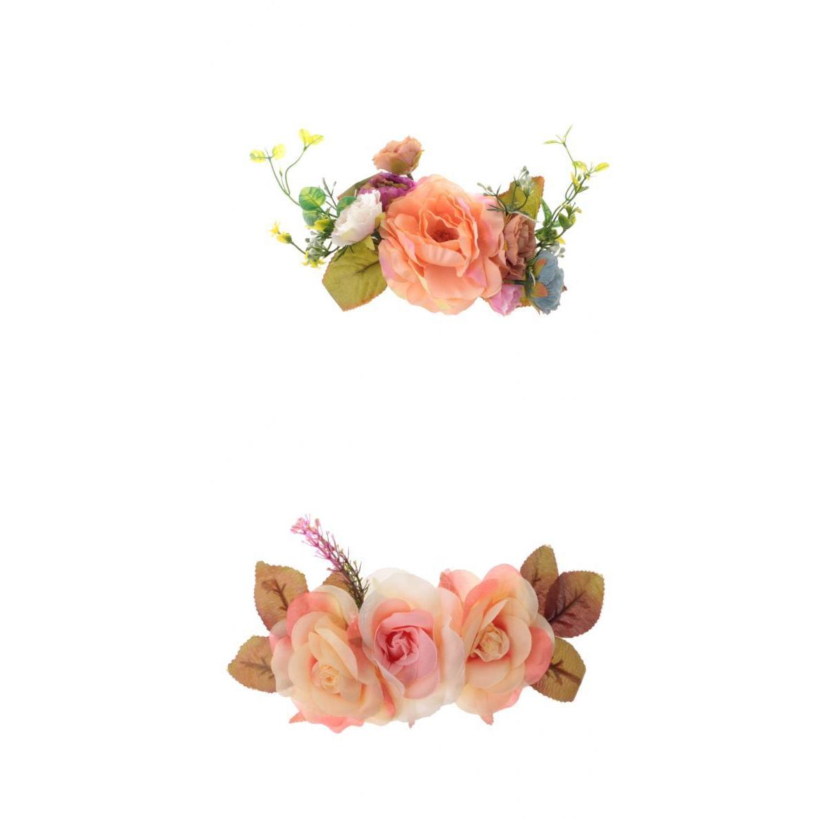 Artificial Peony Rose Fabric 3D Flower Silk Floral DIY Wedding Hat Crafts