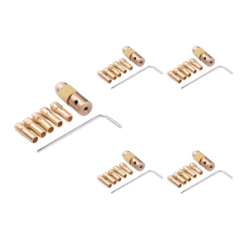 5 pieces 0.5-3mm 3.17mm Electric Drill Bit Collet Mini Twist Drill Chuck Set
