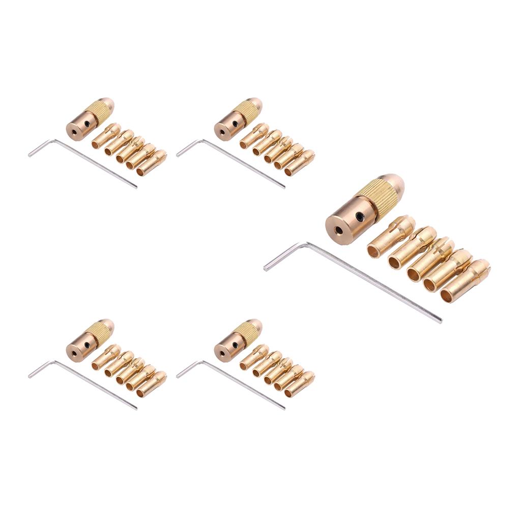 5 pieces 0.5-3mm 3.17mm Electric Drill Bit Collet Mini Twist Drill Chuck Set