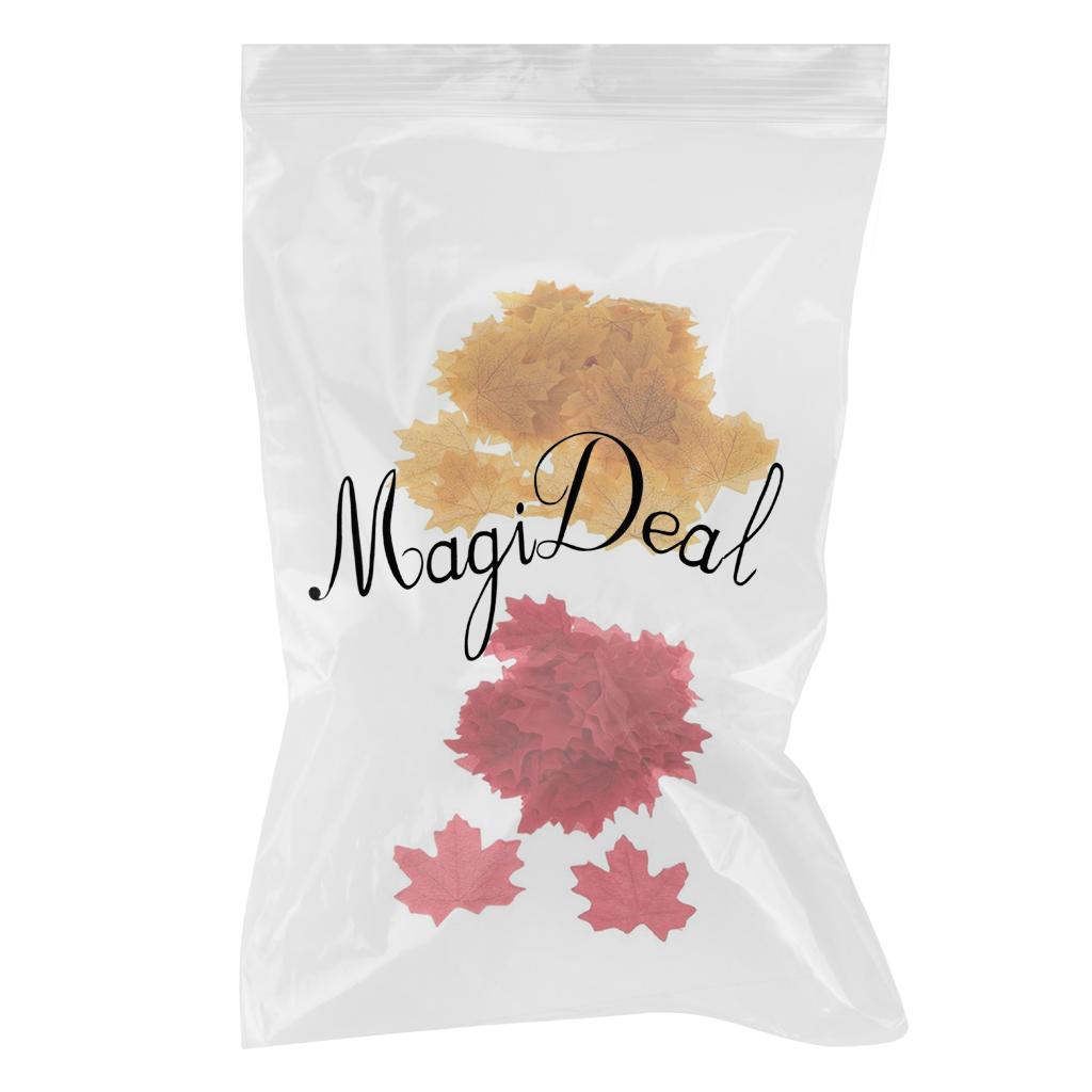 200x Artificial Maple Leaf Lifelike Autumn Fall Leaves Wedding Garden Decor