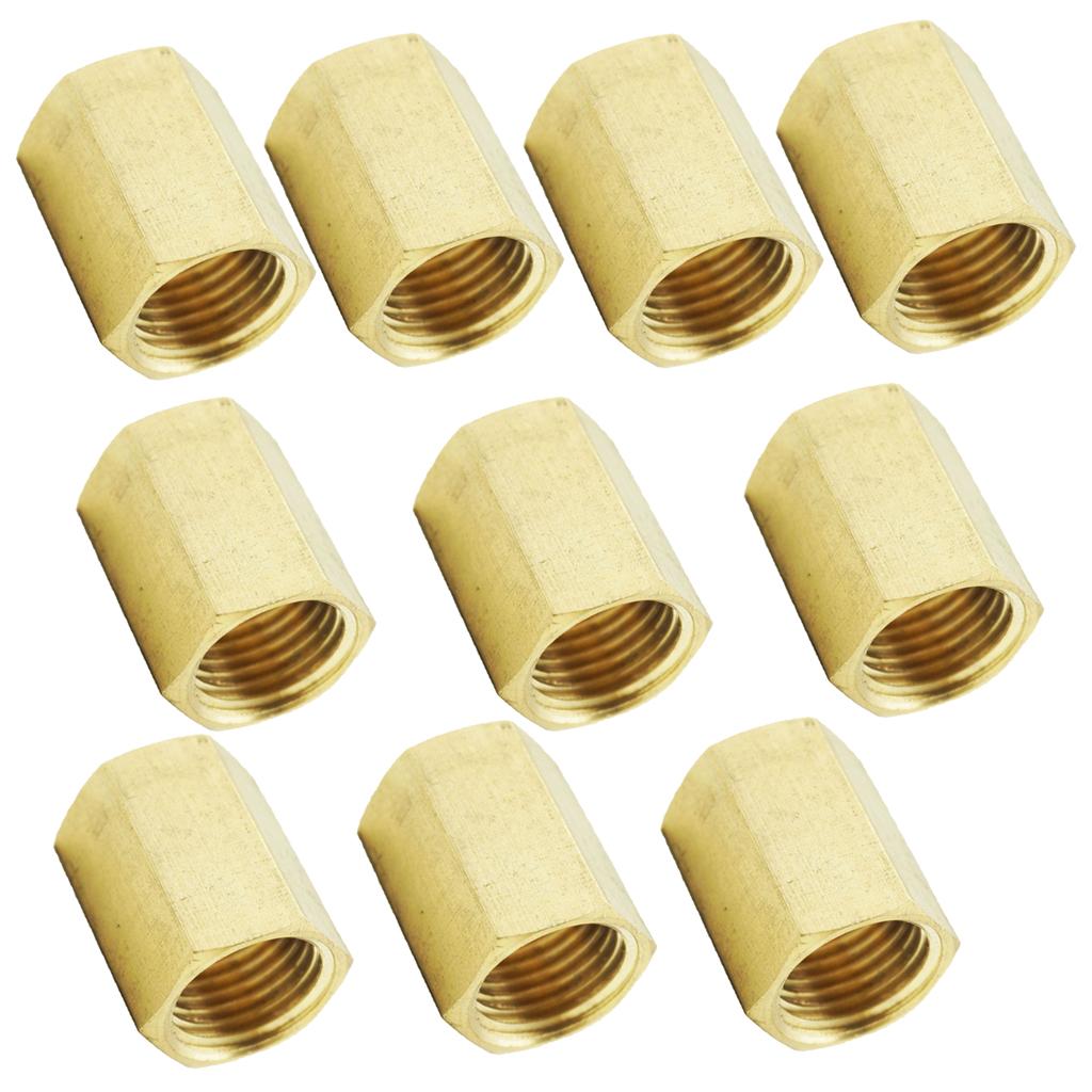 10Pieces 1/4'' Brass Barbed Double End Female Thread Coupler Connector Joint