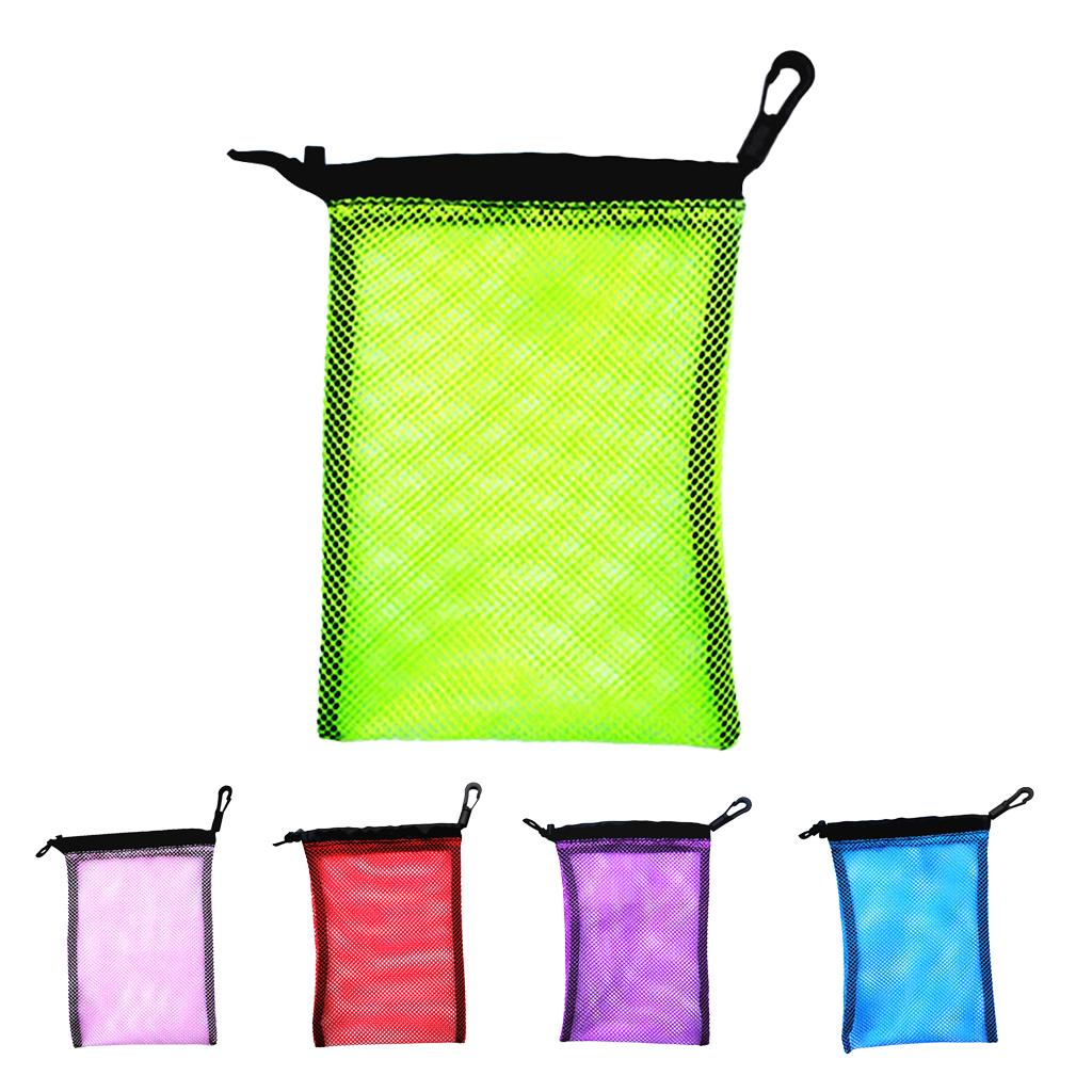 5 Pieces Dive Swimming Drawstring Mesh Bag Storage for Diving Scuba Snorkel