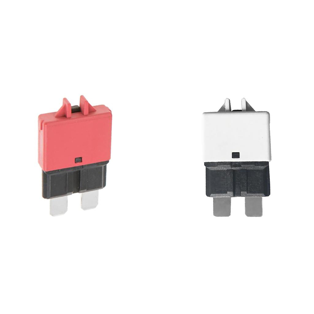 2pcs Circuit Breaker Blade Fuse 12V 24V Resettable 10A 25A Marine Rally