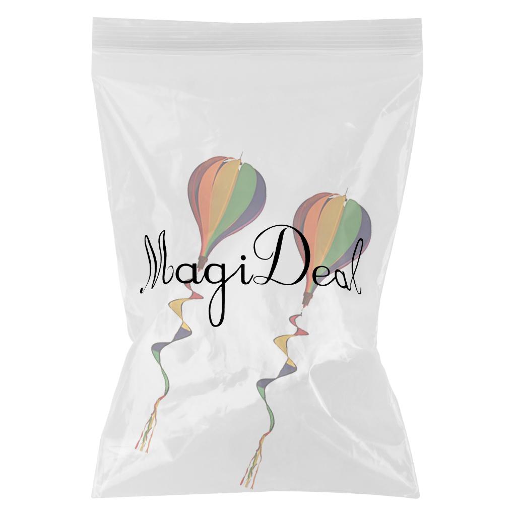 2Pcs Hot Air Balloon Wind Windsocks Garden Lwan Outdoor Toy Decor Windsock