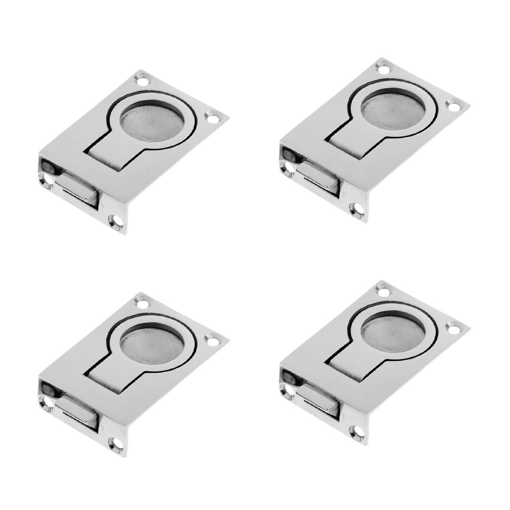 4 Pack Boat Door Hatch Cabinet Lift/Pull Ring Slam Latch 316 Stainless Steel
