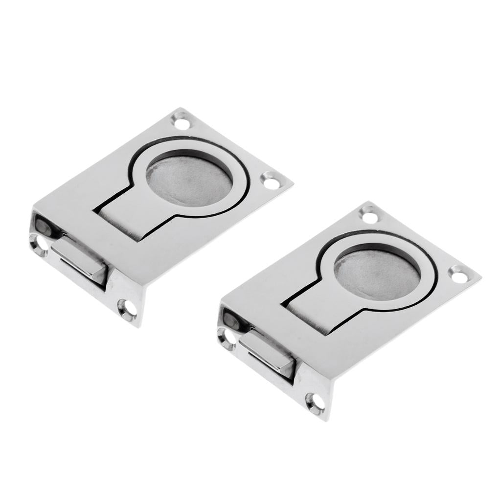 2 Pack Boat Door Hatch Cabinet Lift/Pull Ring Slam Latch 316 Stainless Steel