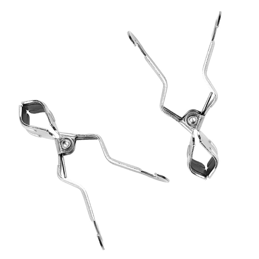 2pcs Outdoor Lantern/Toilet Paper Holder Hanger Clip Clamp on Tent Pole Tool