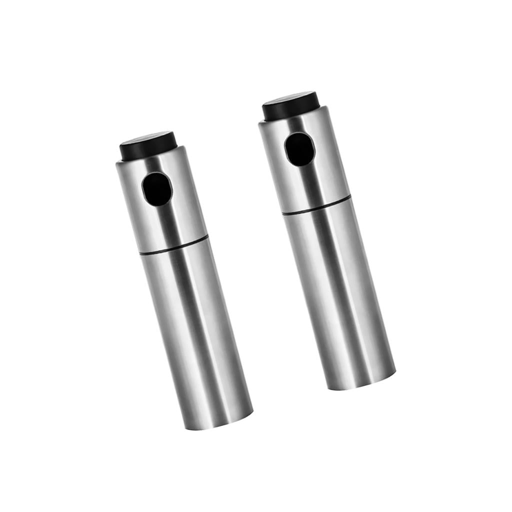 2 pieces Kitchen Stainless Steel Olive Oil Pump Fine Spray Bottle Sprayer