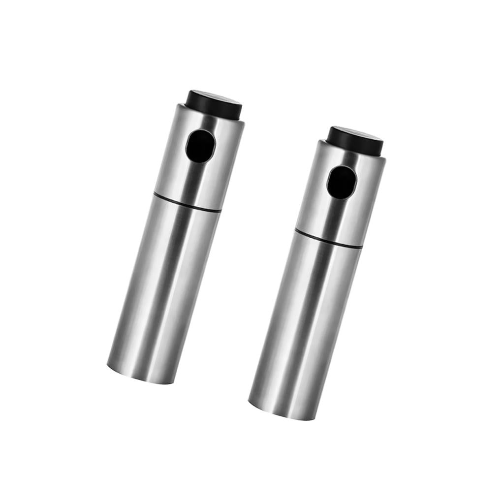 2 pieces Kitchen Stainless Steel Olive Oil Pump Fine Spray Bottle Sprayer