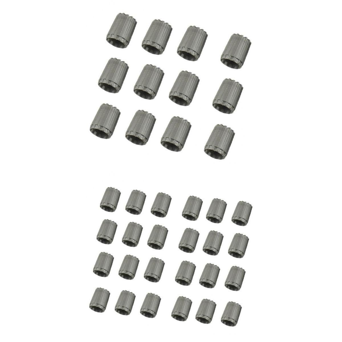 36 Pieces Wheel Tire Valve Stem Caps for TPMS Standard Valve Grey