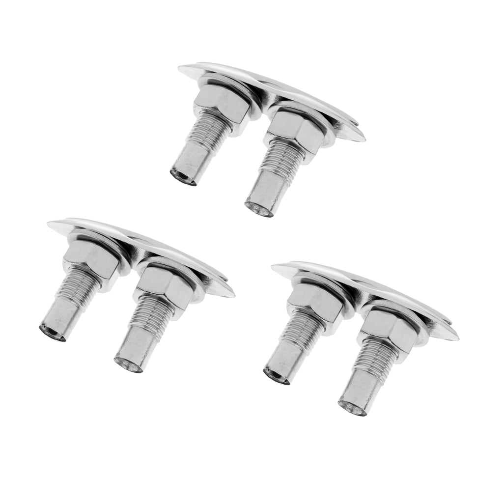 3 Pieces Marine Grade 316 Stainless Steel 5 125mm Pop Up Cleat Flush Mount"