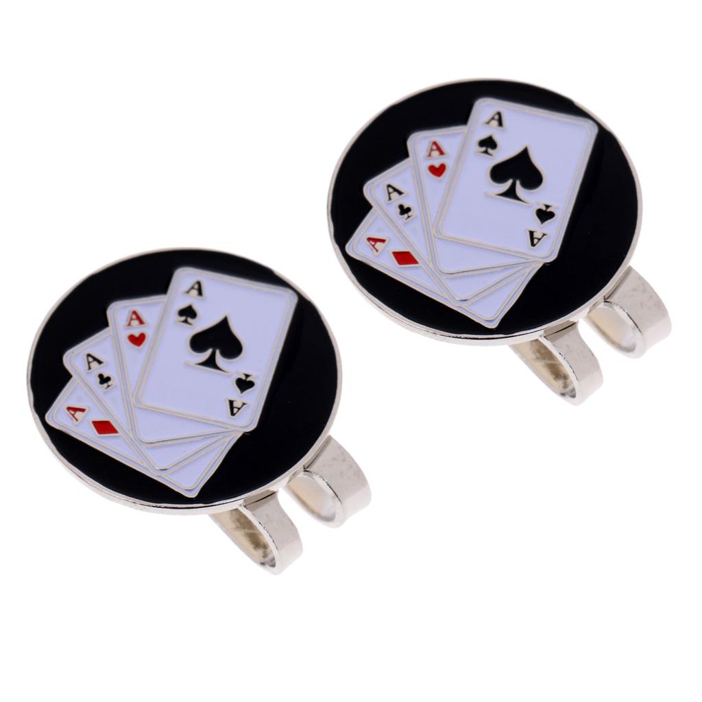 2 Pieces Golf Hat Clip with Magnetic Golf Ball Marker Cap Clip Poker