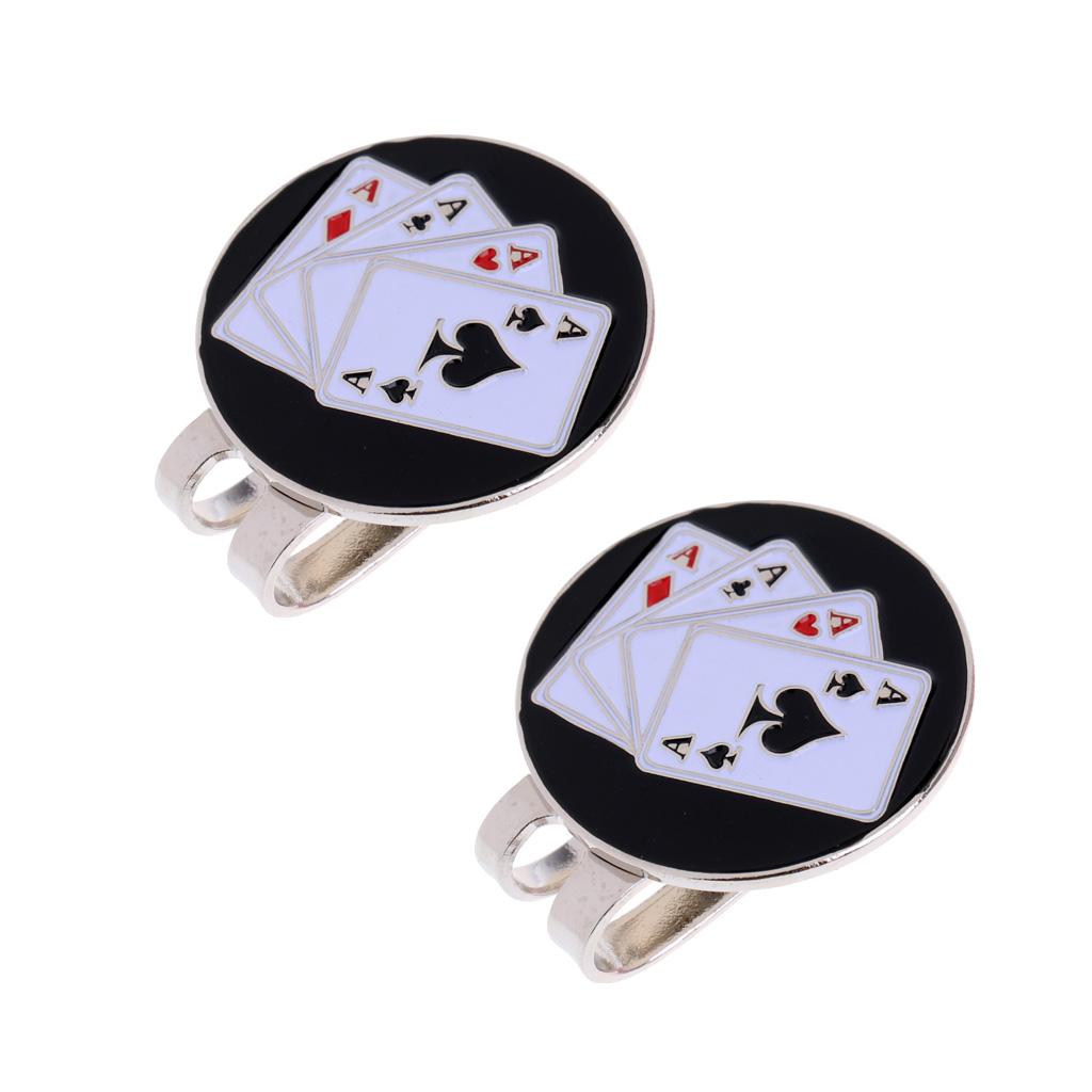 2 Pieces Golf Hat Clip with Magnetic Golf Ball Marker Cap Clip Poker