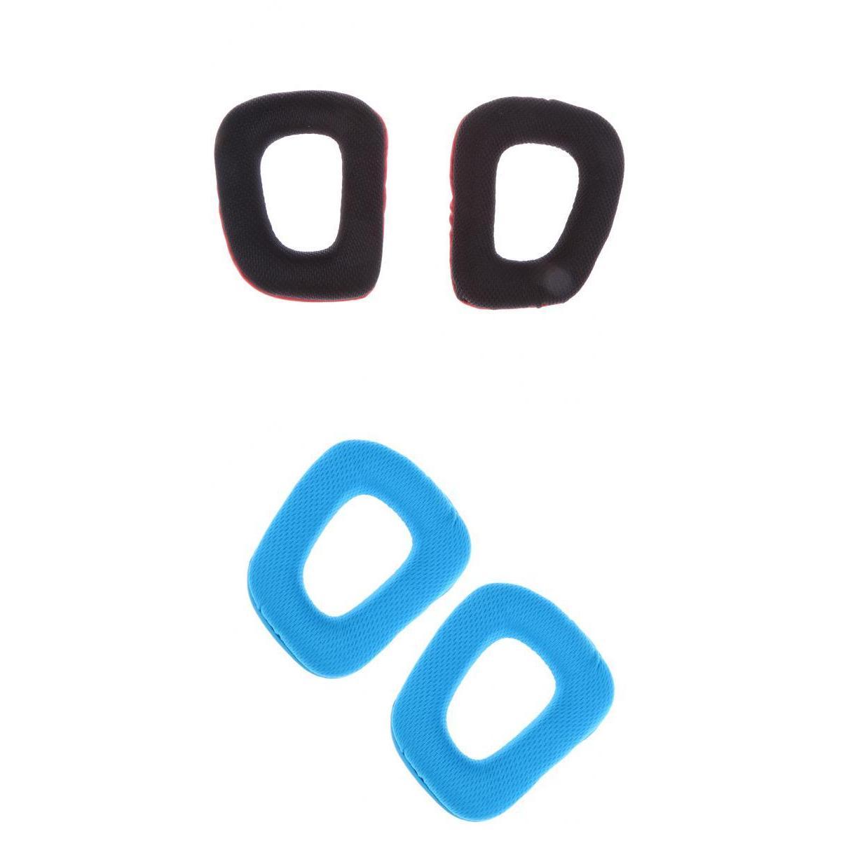 2PairReplacement Earpad Cushion Cover For Logitech G35 G930 Black+Blue