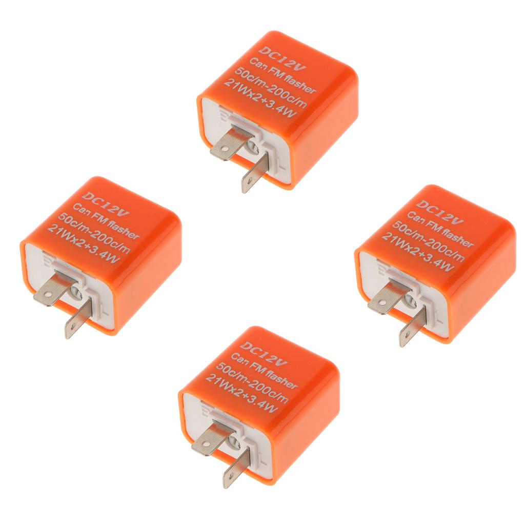 4PCS Car Motorcycle Adjustable Flasher 3Pin Relay Fix LED Turn Signal Flash