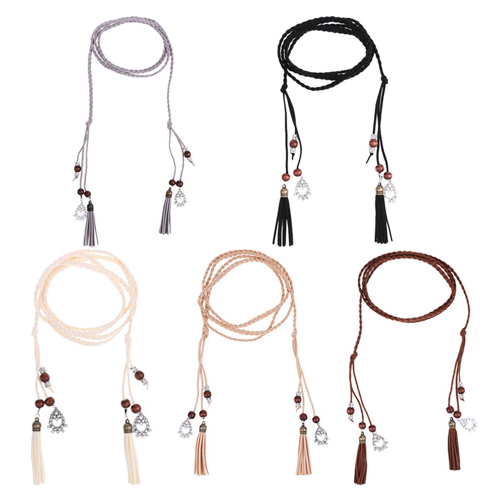 5 Pieces Ladies Girls Women Skinny Thin Fashion Waist Belt Waistbelt Tassel