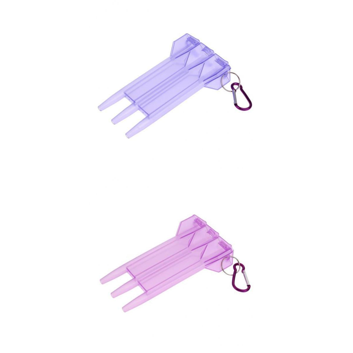 2 Pieces Portable Nylon Dart Storage Box Transparent Dart Case with Clip