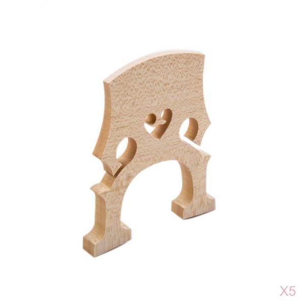 5 Pieces Aged Maple 1/8 Cello Bridge Musical Instrument Replacement Parts