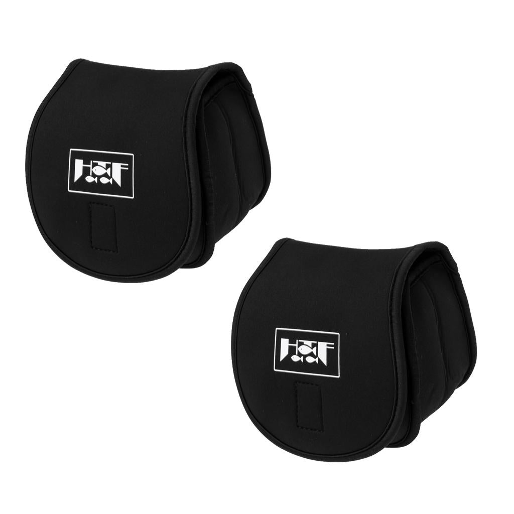 2Pcs Neoprene Fishing Reel Bag Shockproof Reel Cover Storage Pouch