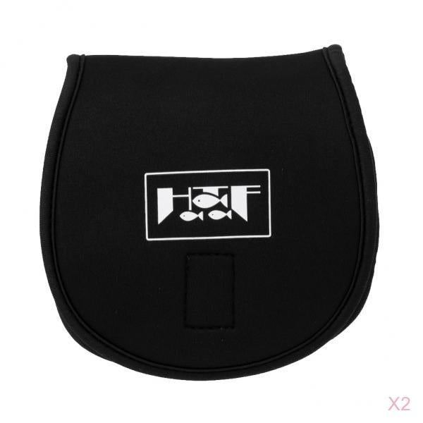 2Pcs Neoprene Fishing Reel Bag Shockproof Reel Cover Storage Pouch