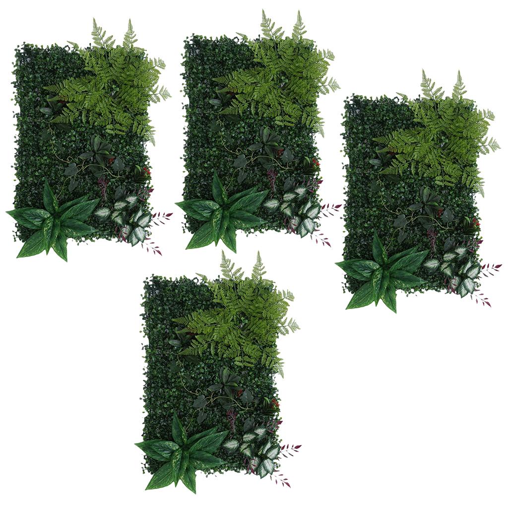 4Pieces Artificial Plants Lawn Wall Panels Wedding Venue Main Road Decor B