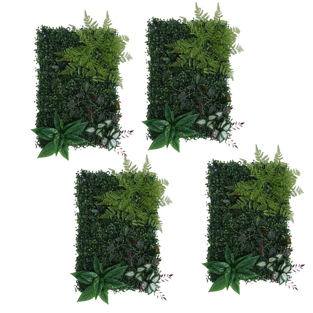 4Pieces Artificial Plants Lawn Wall Panels Wedding Venue Main Road Decor B