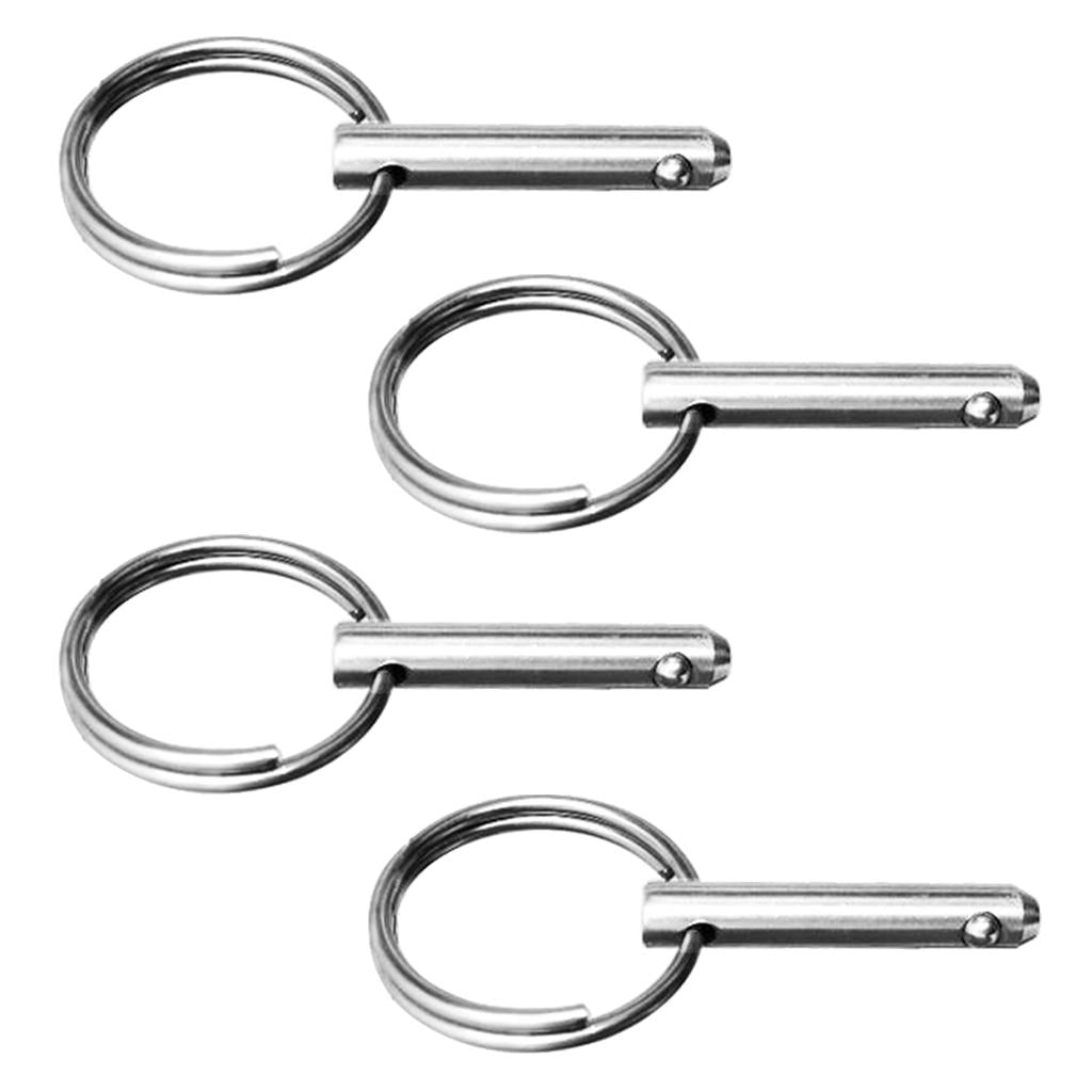 4 Pieces Stainless Steel Boat Bimini Top Deck Hinge Quick Release Ball Pins
