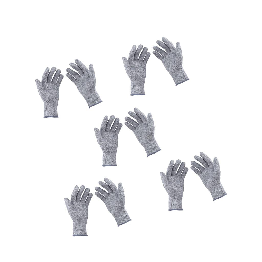 5 Pairs Protective Work Gloves Elastic Cut Proof Stab Resistant Butcher M