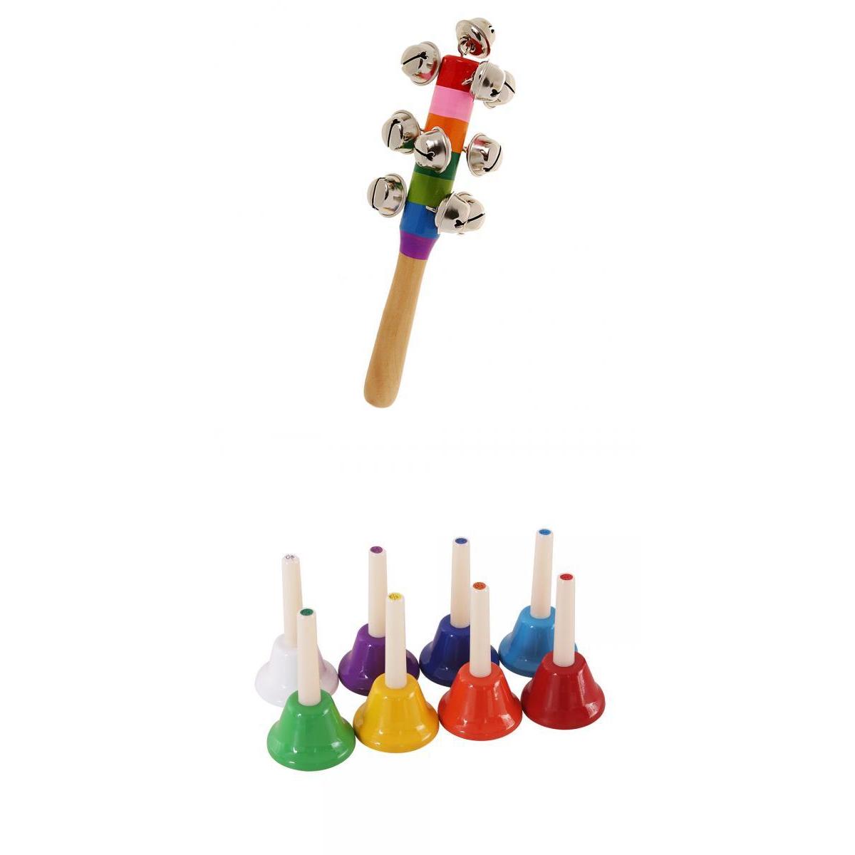2 Set Diatonic Hand Percussion Stick Bells Handbells Chromatic Musical Toys