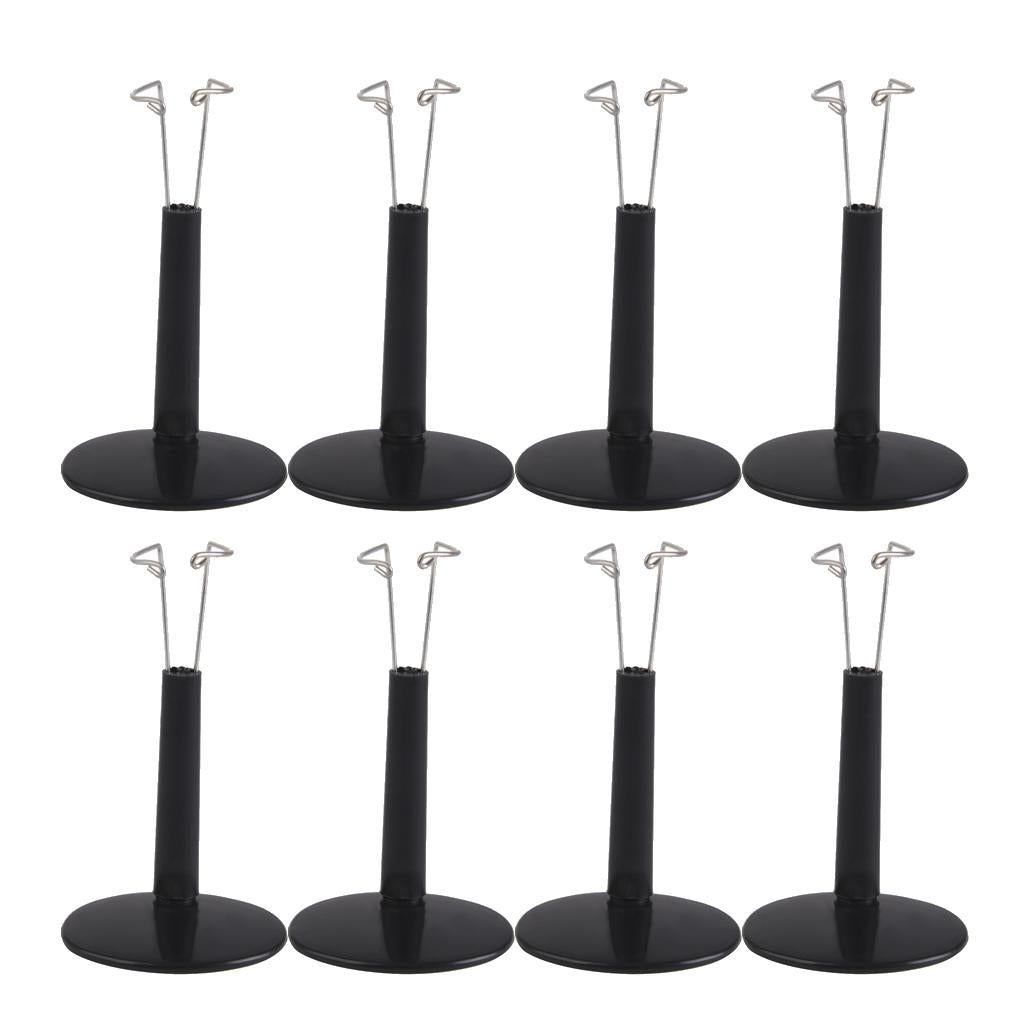 8 Pieces Set Adjustable Doll Stand Display Holder for Doll Teddy Bear