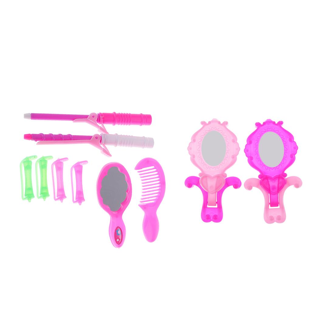 10pcs Doll Hair Curler Hair Straightener for Dolls Dress Up Accs