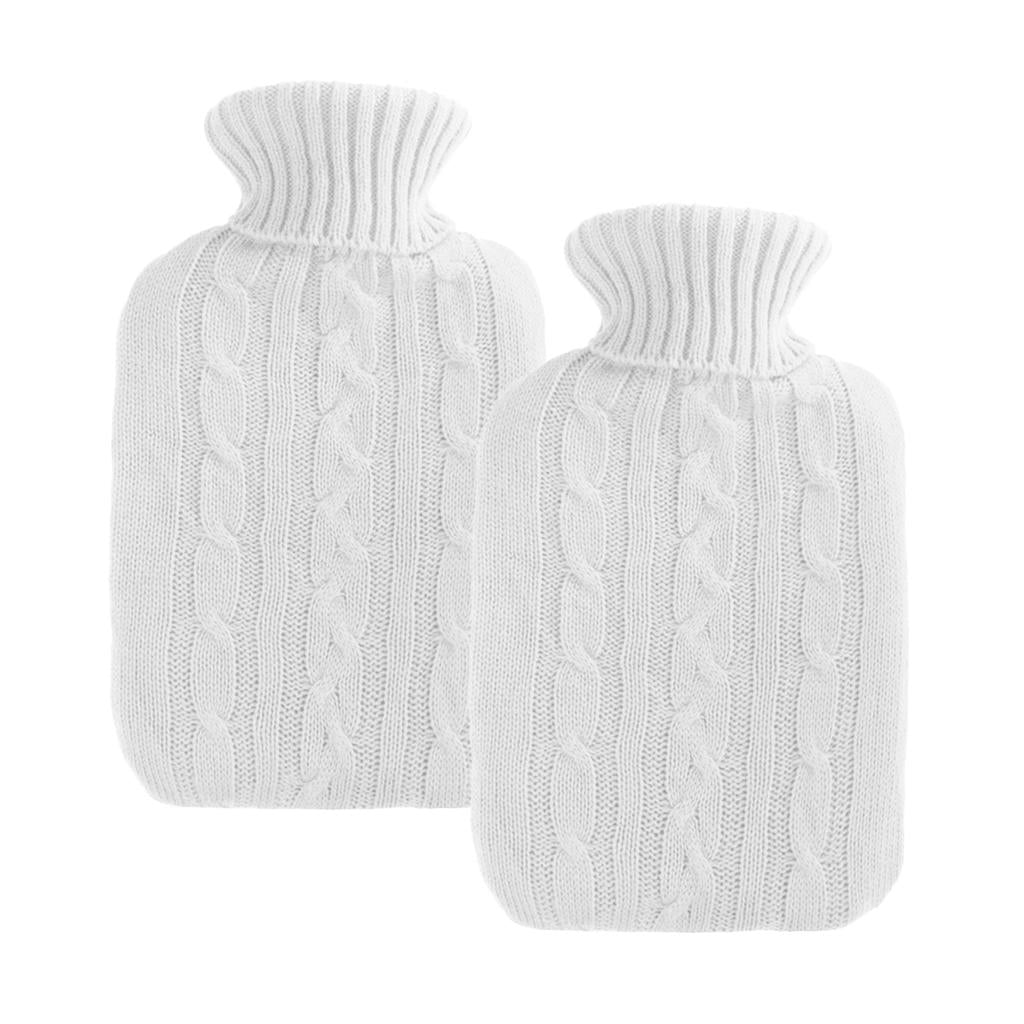 2 Piece Thick Soft Knitted Cover Case For 2000ml Rubber Hot Water Bottle Bag
