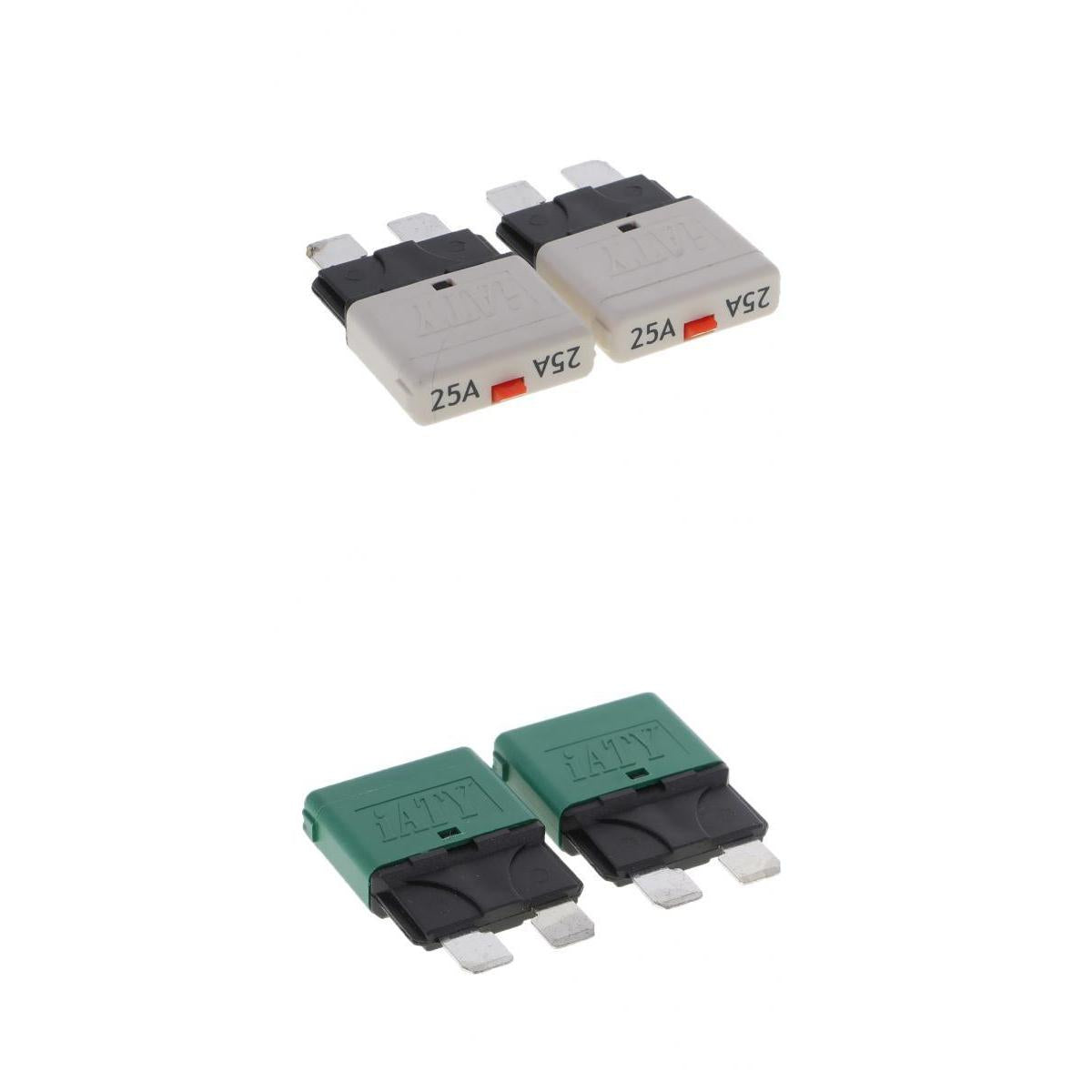 4Pcs 28V 25A+30A Auto Car Truck Boat Mini Blade Fuses Manual Circuit Breaker