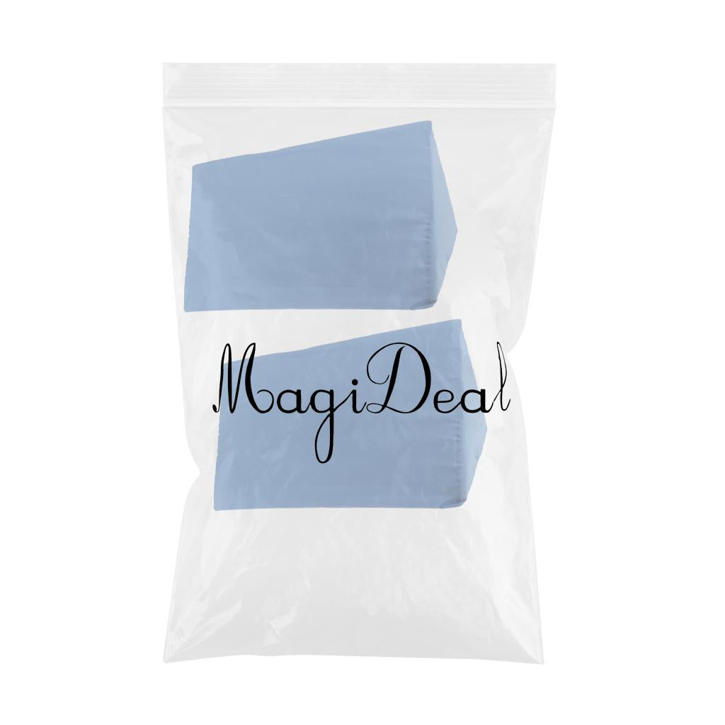 2 Pieces Foam Bed Wedge Pillow Cushion Washable Cover Blue