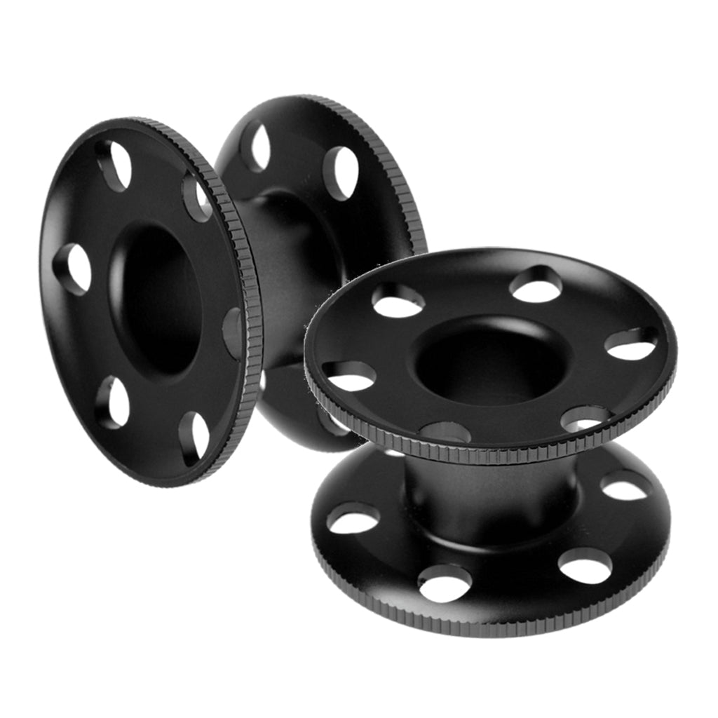 2 Pieces Aluminum Scuba Diving Dive Finger Spool Snorkeling Guide Line Reels
