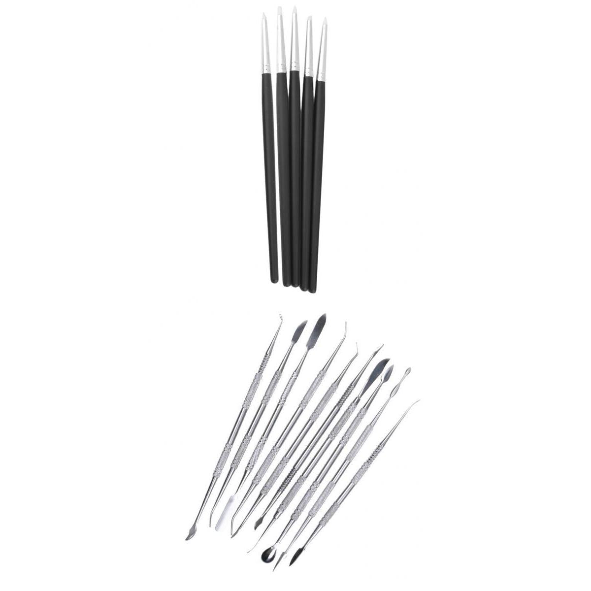 15 Pieces/set Clay Ceramic Pottery Modeling Carving Tools Sculpting Shapers