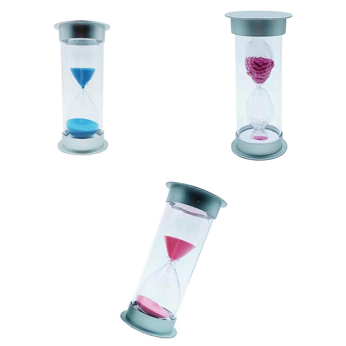 15,45,60 Minutes Sandglass Kit Hourglass Sand Timer Kichen Tool Silver