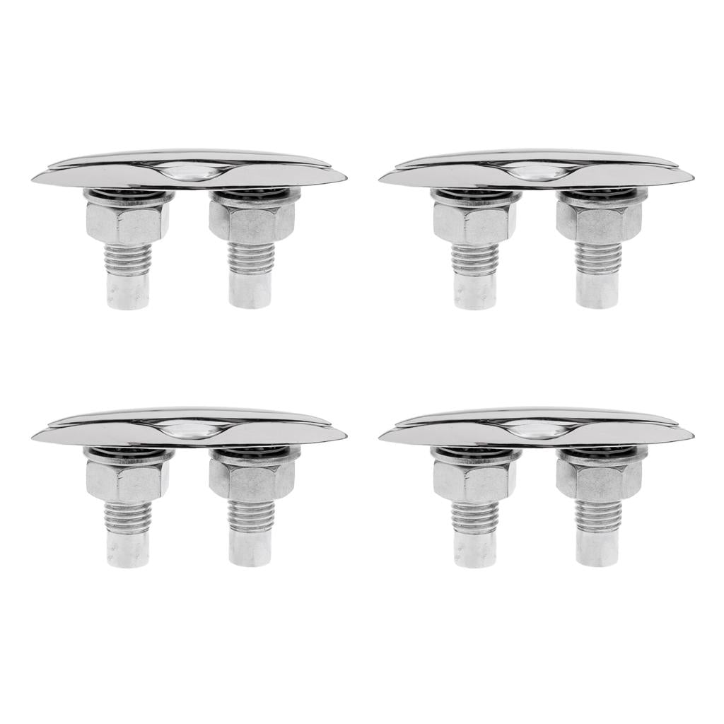 4 Pieces Pull Up Stainless Steel Cleats 5 125mm Boat Cleats Mooring Cleats"