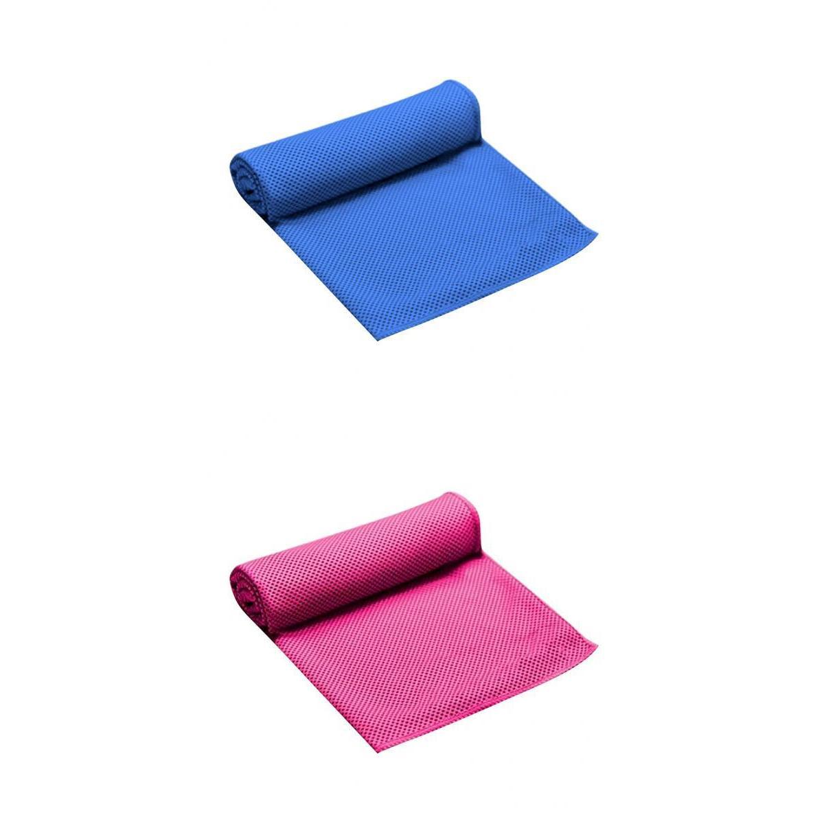 2 Pieces Instant Cooling Ice Cold Towel Drying Sweat Absorb Chilly Pad