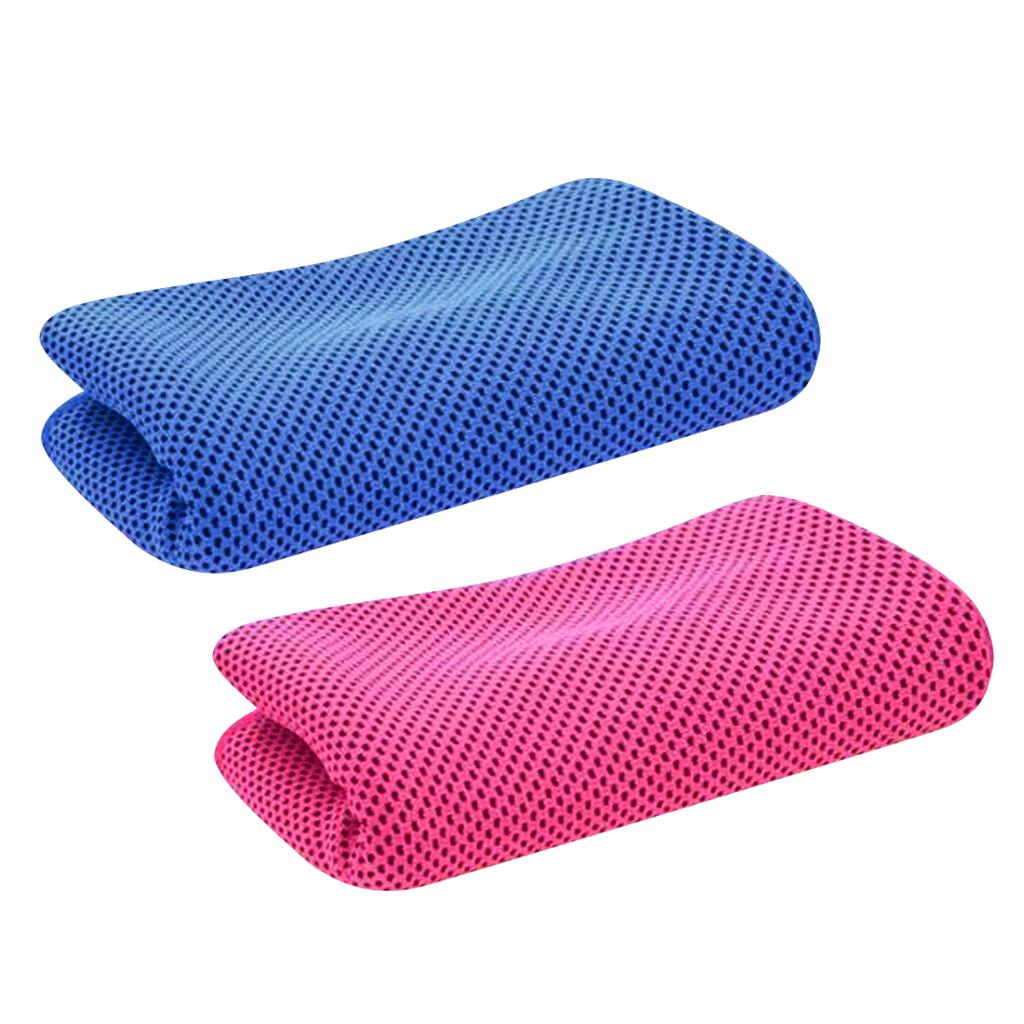 2 Pieces Instant Cooling Ice Cold Towel Drying Sweat Absorb Chilly Pad