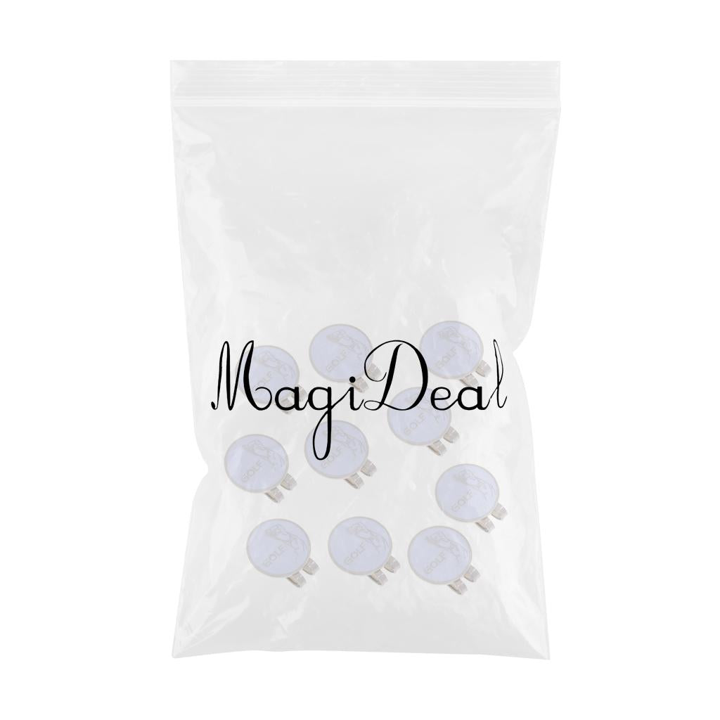 10 Pieces Golfer Magnetic Hat Clip with Golf Ball Marker Fit for Golf Cap