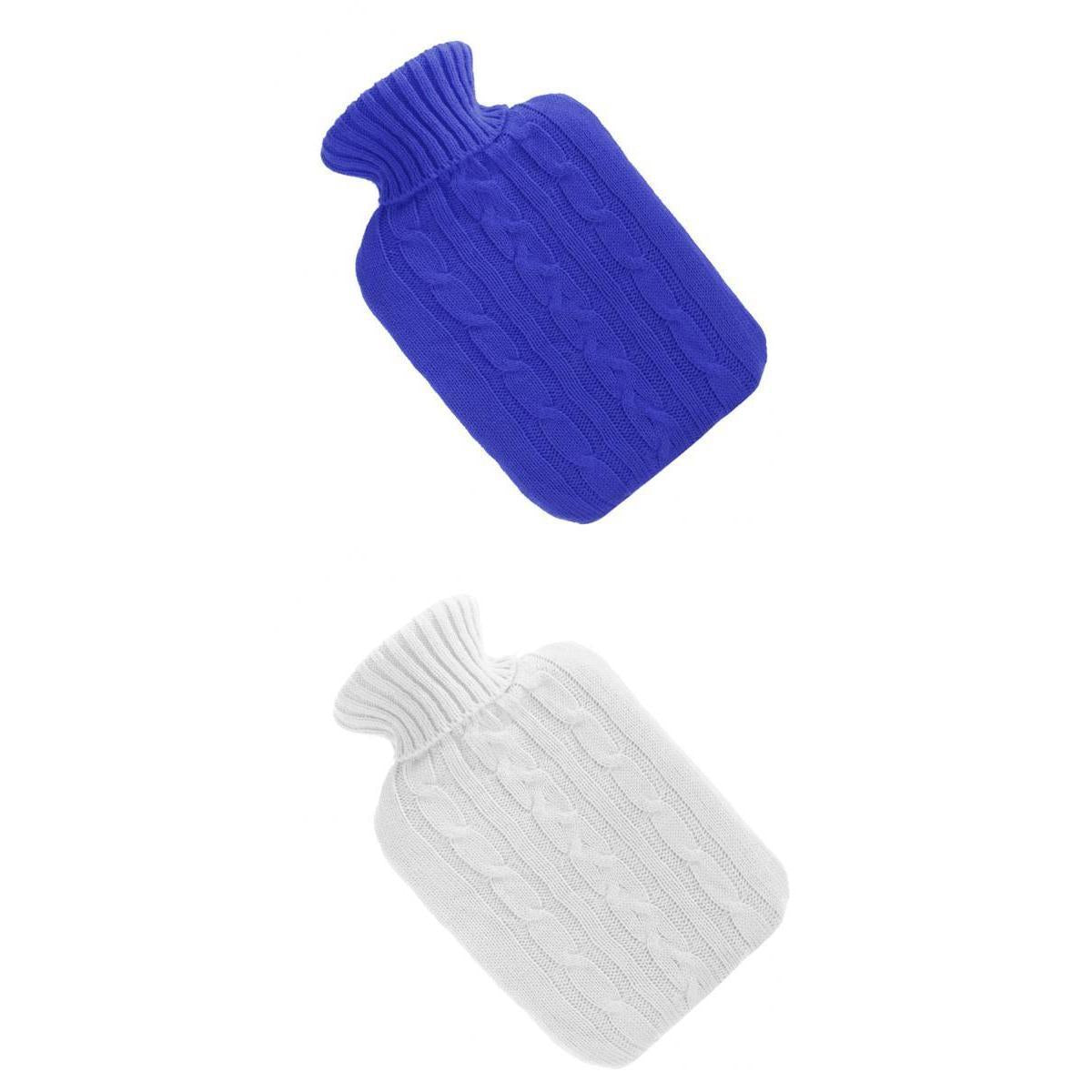 2 Pieces Thick Knitted Cover Case for 2000ml Rubber Hot Water Bottle Bag