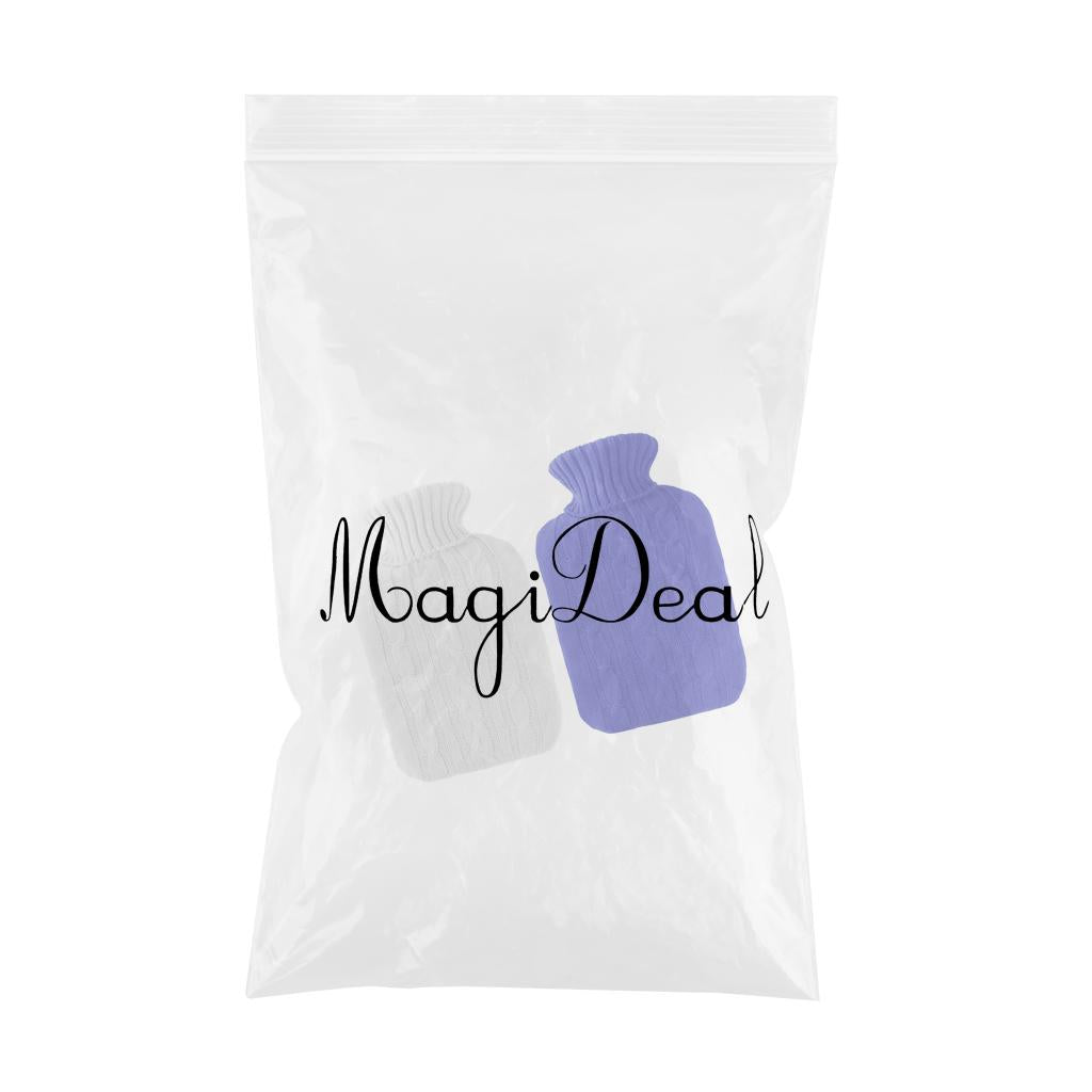 2 Pieces Thick Knitted Cover Case for 2000ml Rubber Hot Water Bottle Bag