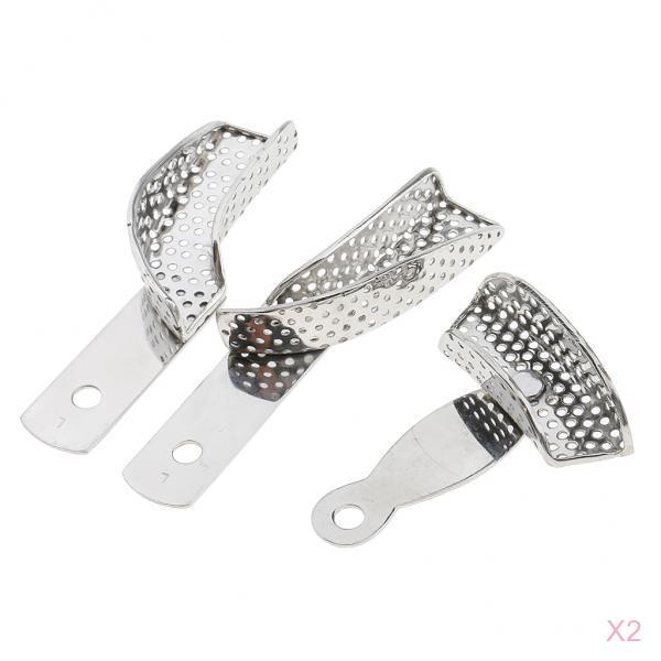 2 Set of Dental Stainless Steel Teeth Whitening Bleaching Mouth Bite Trays