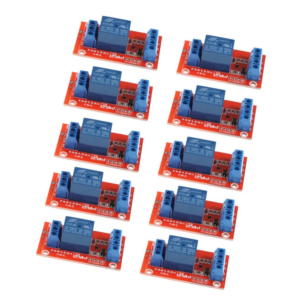 10 Piece 3V 1 Channel Relay Board Module Optocoupler LED for PIC ARM